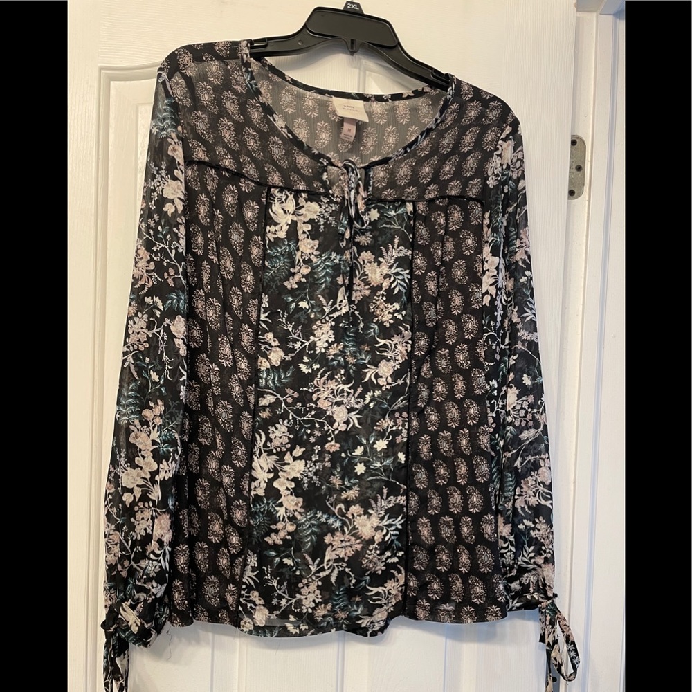 Target Knox Rose Bohemian Floral Peasant Blouse M